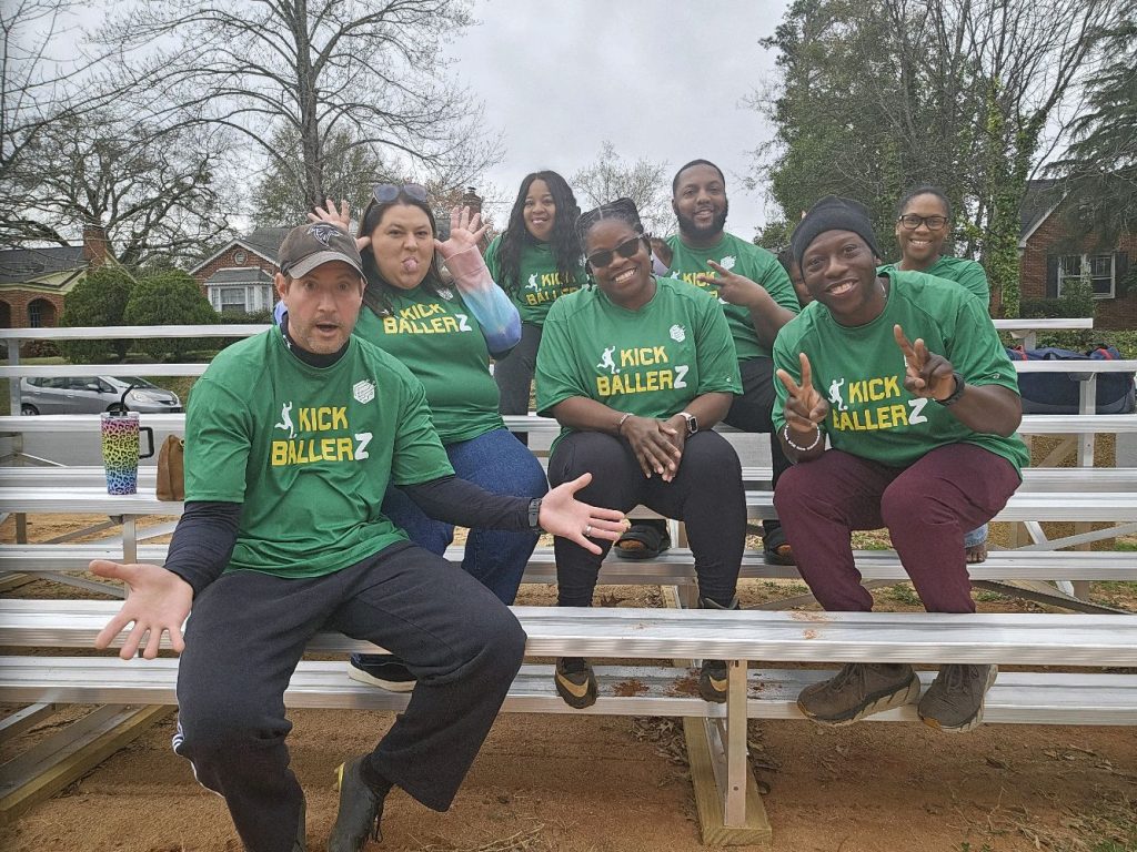 Silly Photo on Bleachers